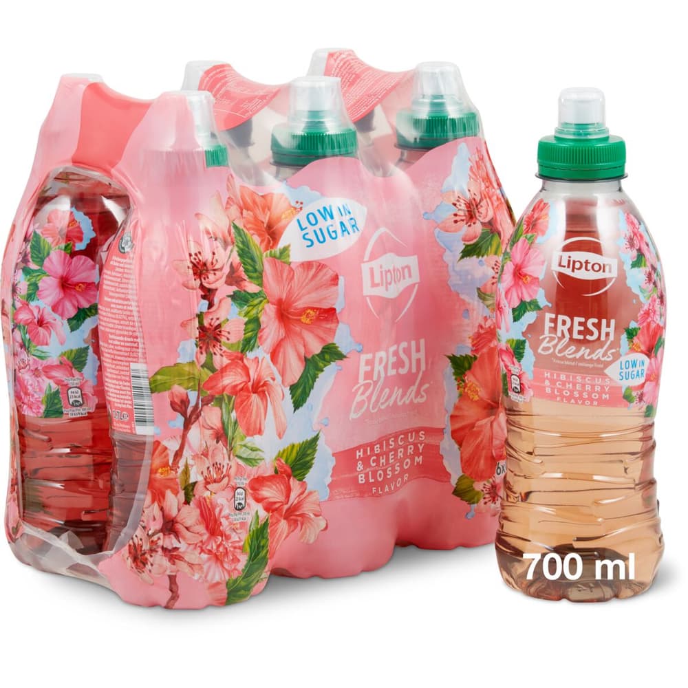 Lipton Ice Tea Fresh Blends Hibiscus & Cherry Blossom , 70 cl, 6 Stück