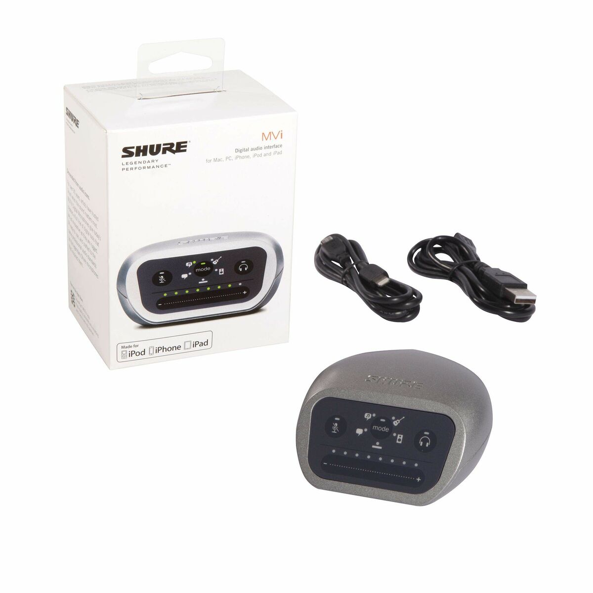 Audio-Schnittstelle Shure Motiv MVI Grau