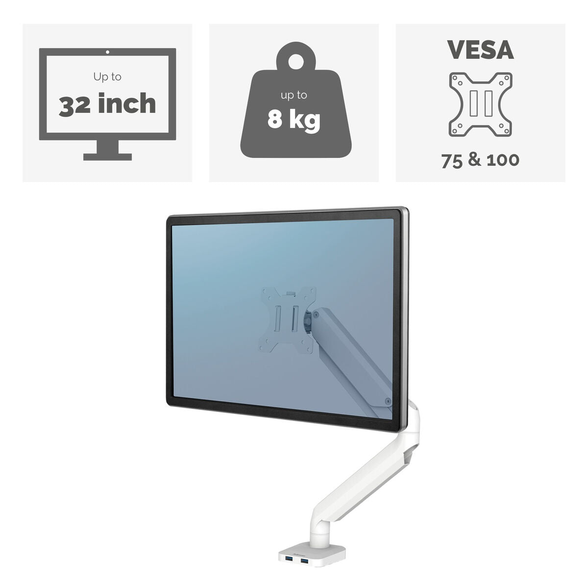 Wandhalterung Fellowes 8056401 Weiß 32" 59 x 11,4 x 49,5 cm