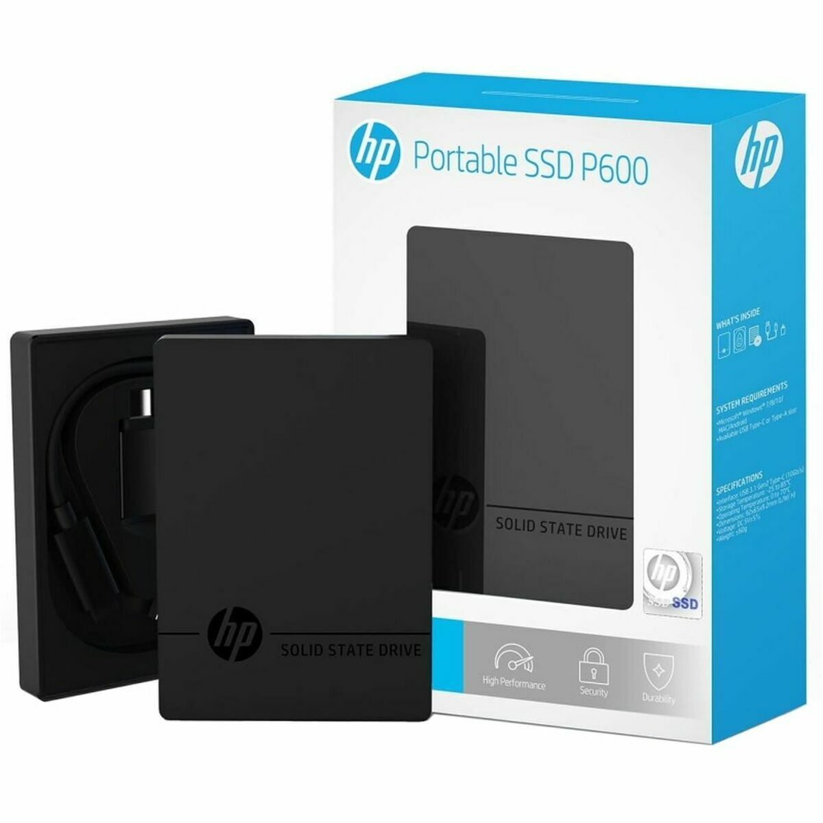 Externe Festplatte HP 3XJ07AA 500 GB SSD 2,5"