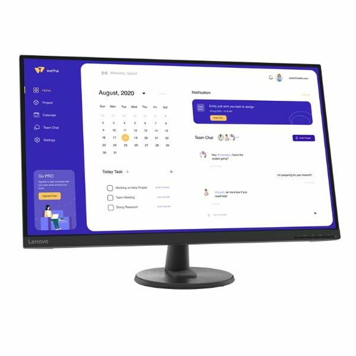 Gaming-Monitor Lenovo C32U-40 4K Ultra HD 32" 60 Hz LED