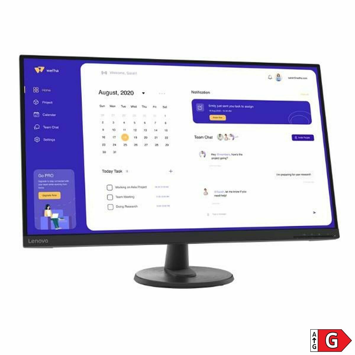 Gaming-Monitor Lenovo C32U-40 4K Ultra HD 32" 60 Hz LED