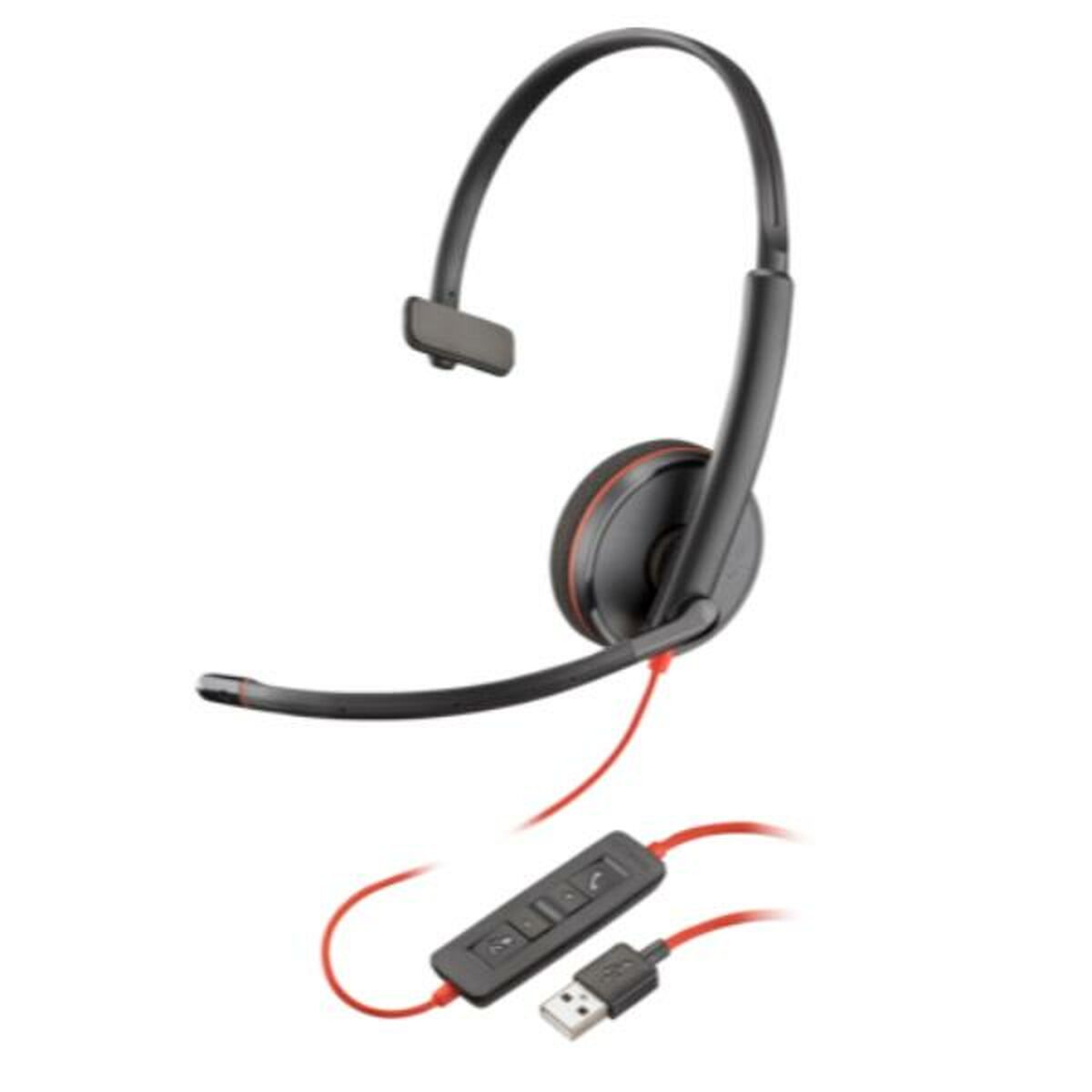 Kopfhörer mit Mikrofon HP Blackwire 3210 Schwarz