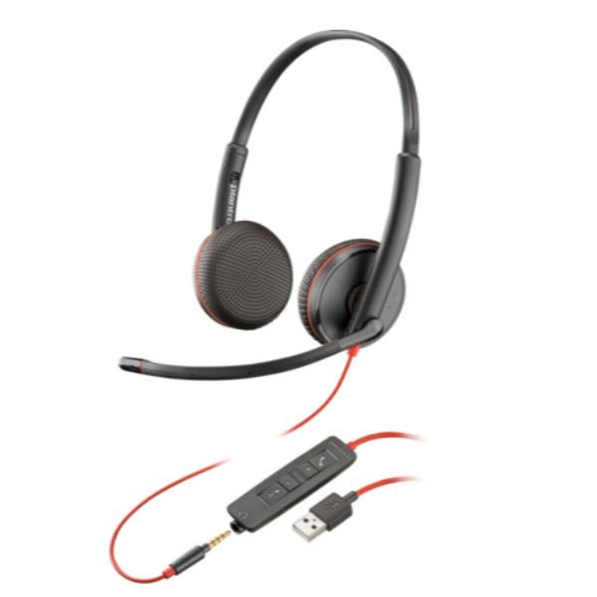 Kopfhörer mit Mikrofon HP Blackwire 3225 Schwarz