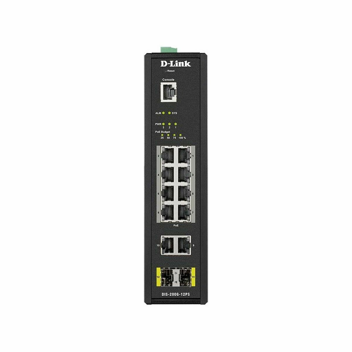 Switch D-Link DIS-200G-12PS Schwarz
