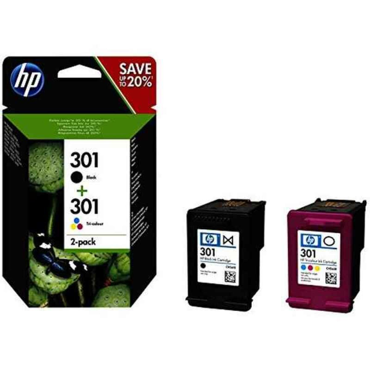 Kompatibel Tintenpatrone HP N9J72AE Schwarz Dreifarbig (2 Stück)