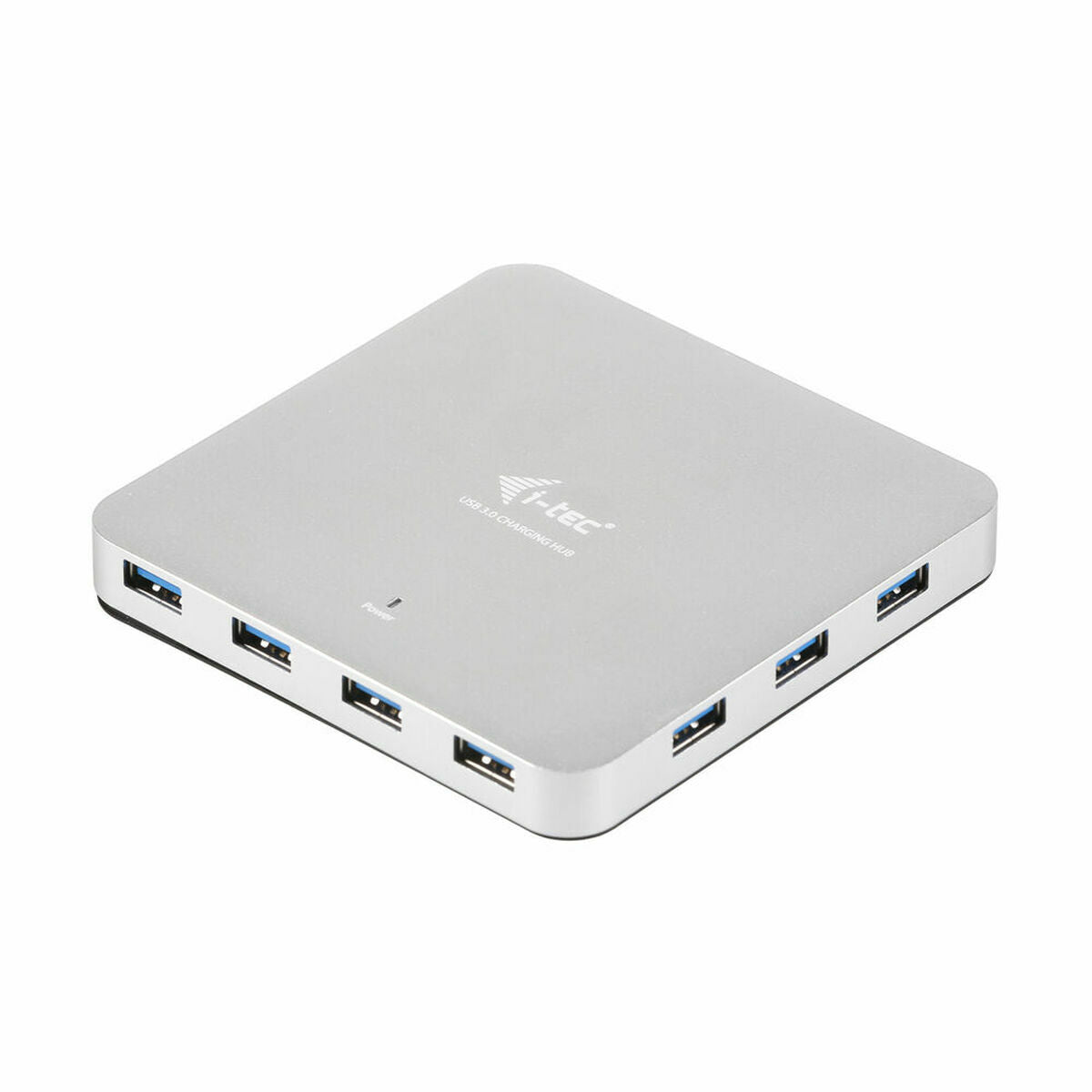 Hub USB i-Tec U3HUBMETAL10 Silberfarben Schwarz Grau