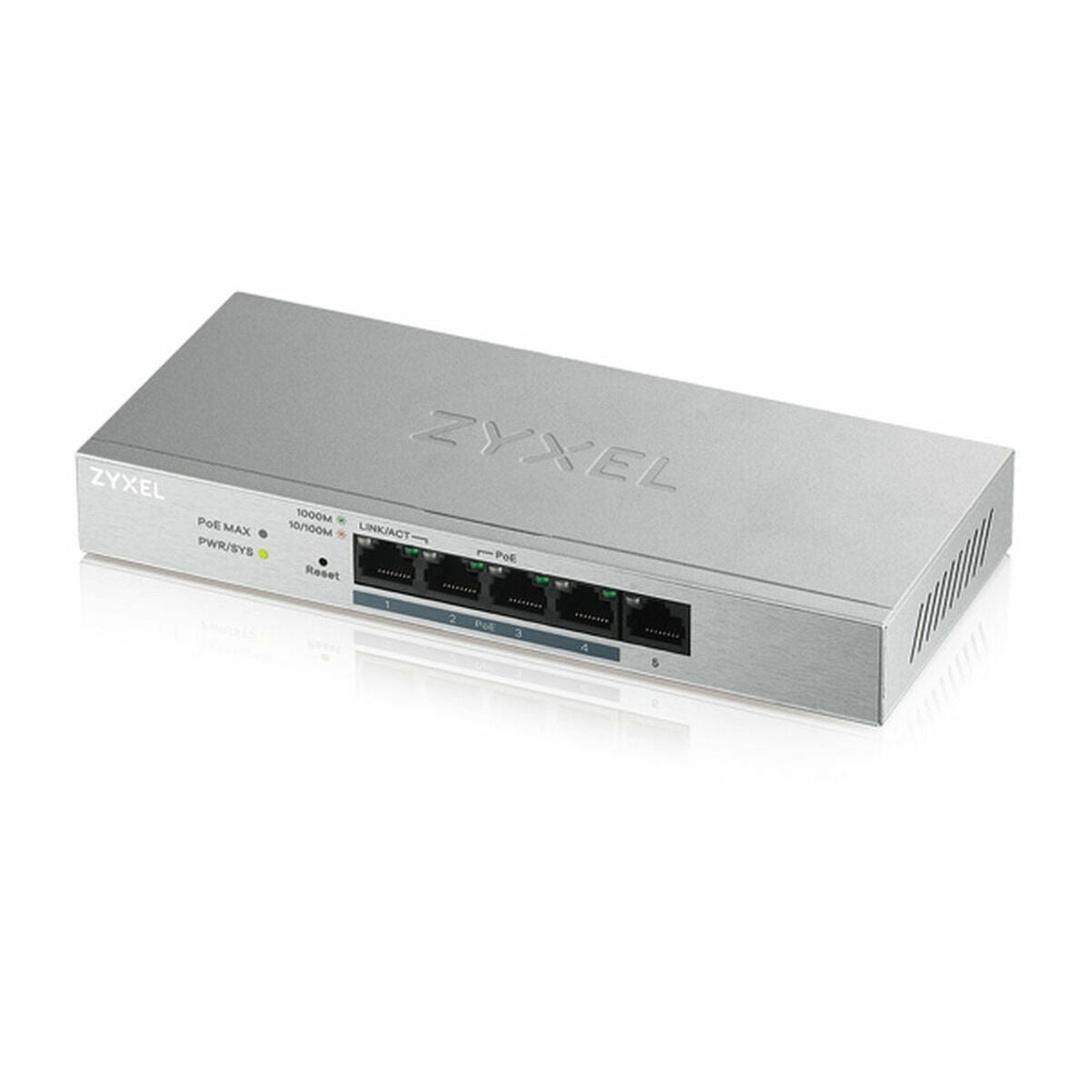 Switch ZyXEL GS1200-5HP  RJ-45 PoE Grau