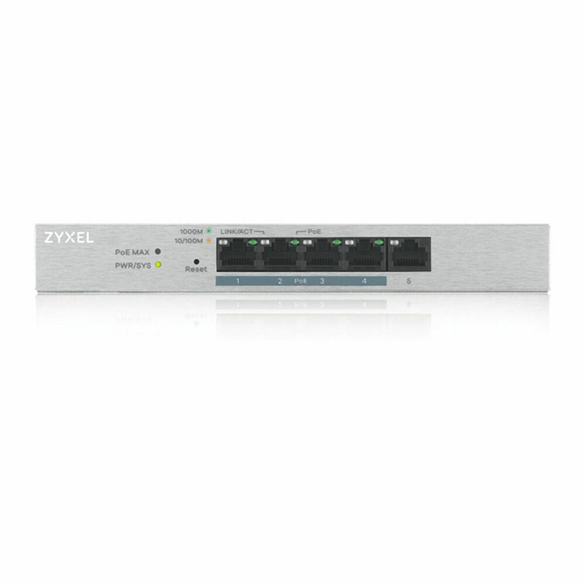Switch ZyXEL GS1200-5HP  RJ-45 PoE Grau