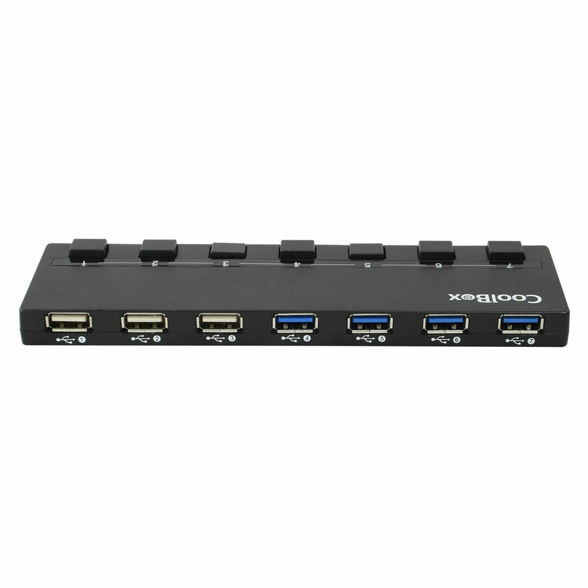 Hub USB CoolBox HUBCOO356A Schwarz