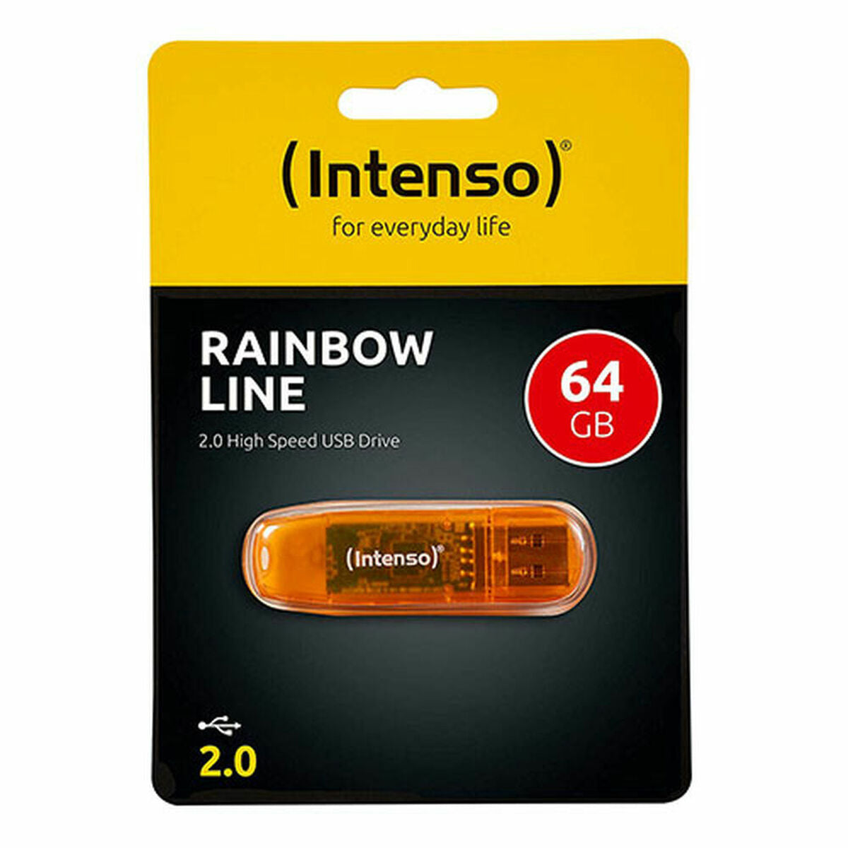 USB Pendrive INTENSO 3502490 USB 2.0 64 GB Orange 64 GB DDR3 SDRAM