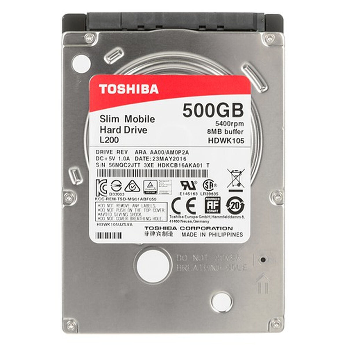 Festplatte Toshiba HDKCB16ZKA01T 500 GB 2,5"