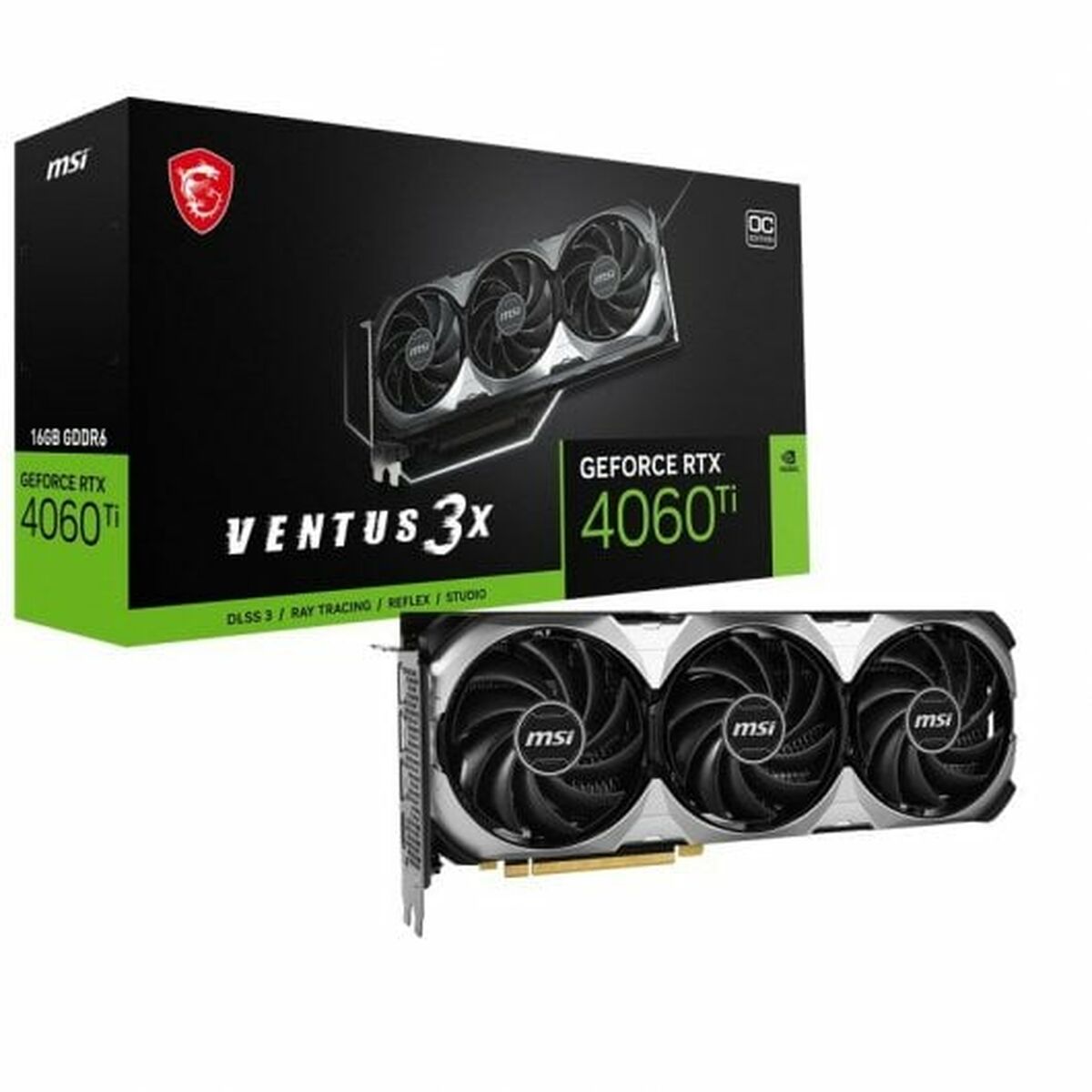 Grafikkarte MSI GeForce RTX 4060 Ti VENTUS 3X OC 16 GB GDDR6 Geforce RTX 4060 Ti