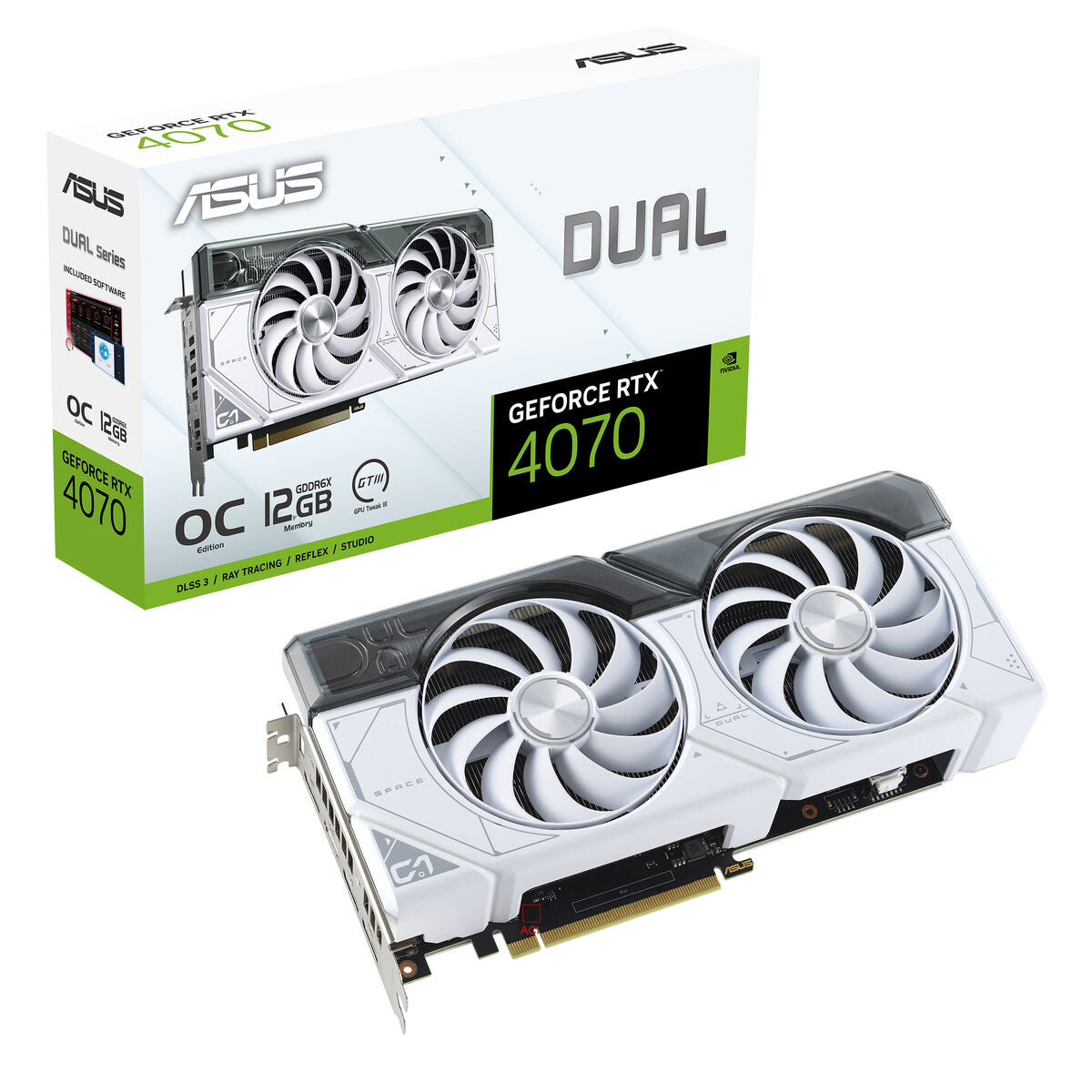 Grafikkarte Asus Dual GeForce RTX 4070 White OC Edition GEFORCE RTX 4070 12 GB