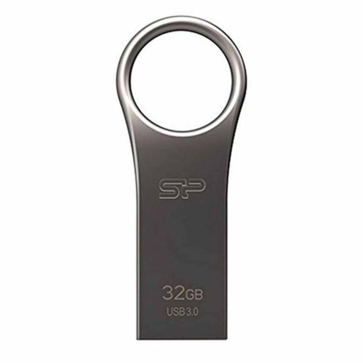 USB Pendrive Silicon Power SP032GBUF3J80V1T 32 GB Titan Silber 32 GB