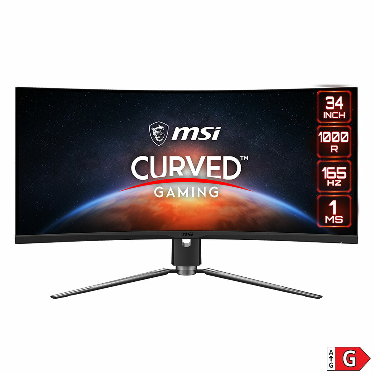 Monitor MSI 343CQR Wölbung 34" 165 Hz VA LCD 50-60  Hz