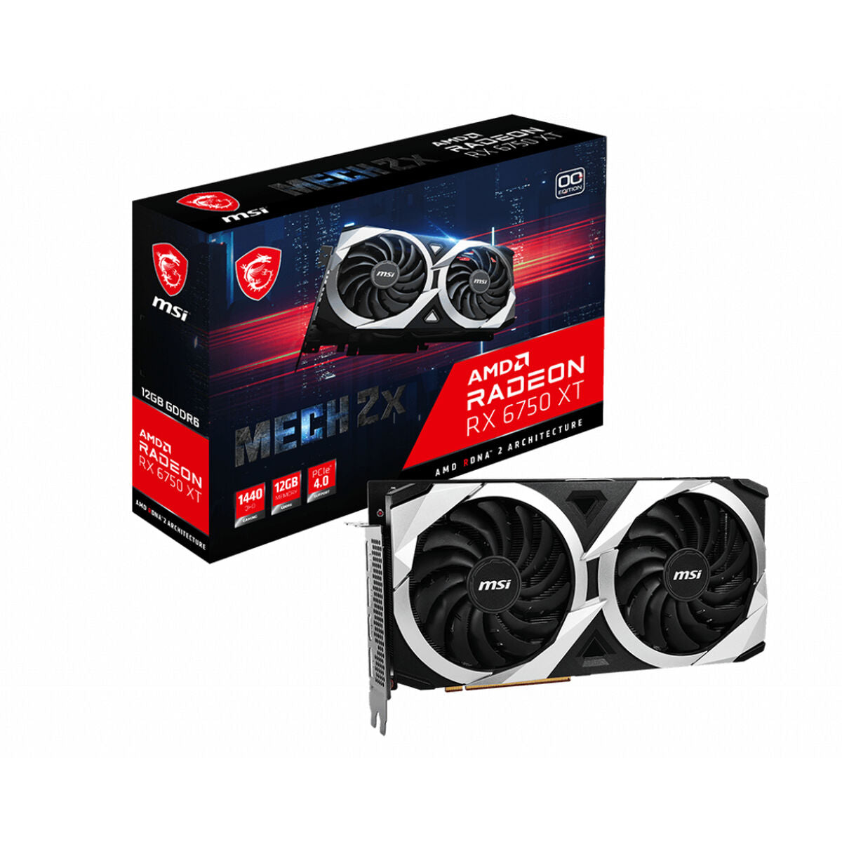 Grafikkarte MSI Radeon RX 6750 XT MECH 2X 12G OC RADEON RX 6750 XT 12 GB GDDR6