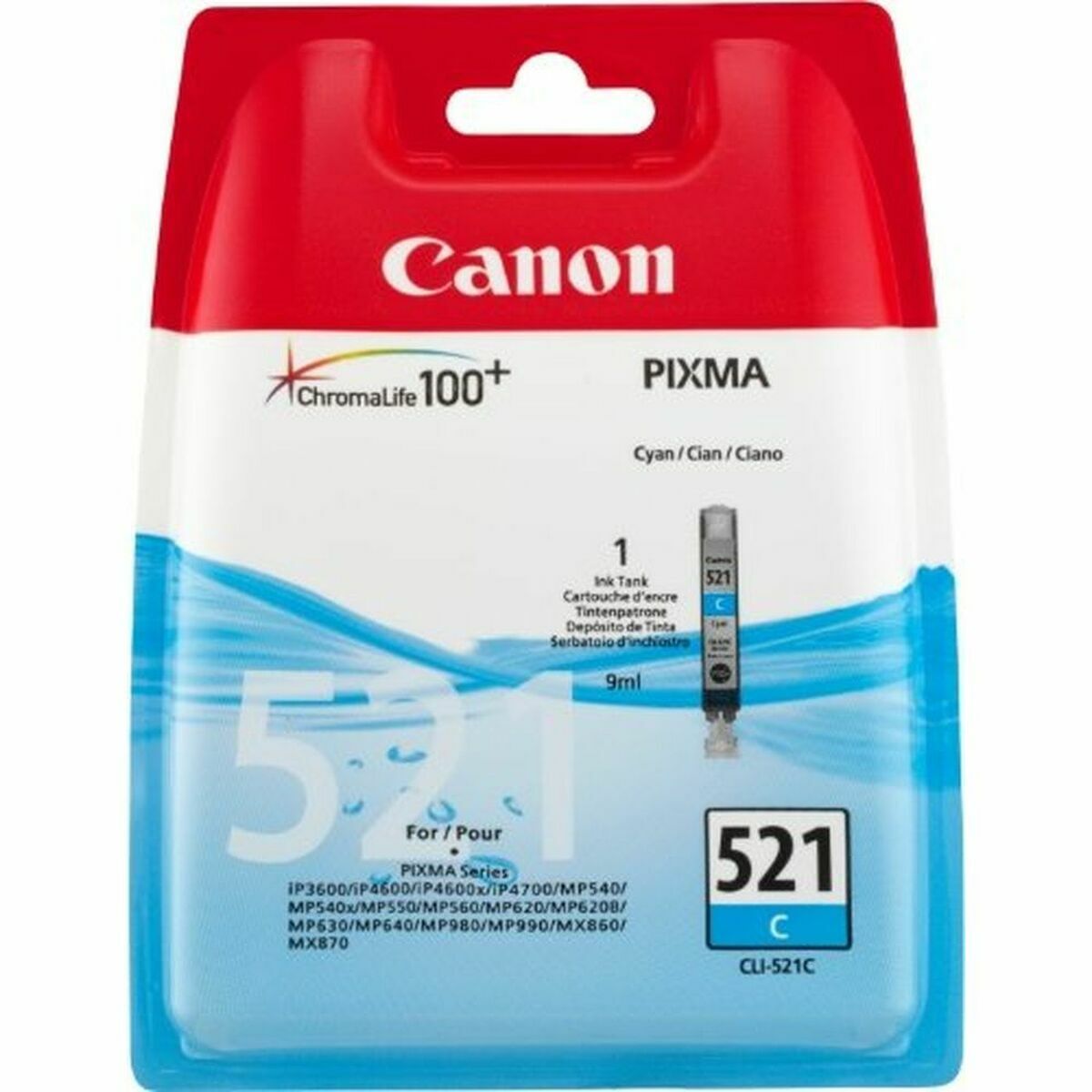 Original Tintenpatrone Canon CLI-521 Türkis