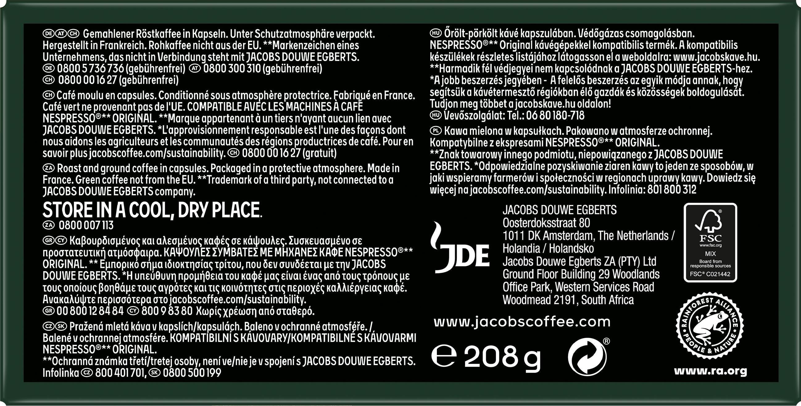 Jacobs - Kaffeekapseln Espresso Ristretto , 40 Stück