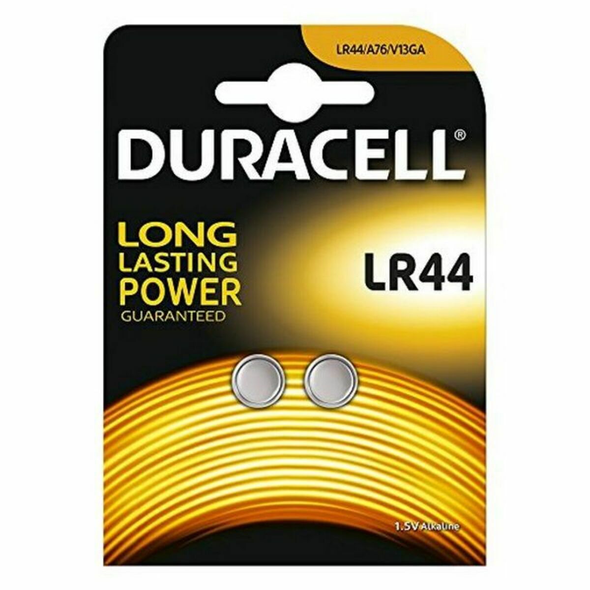 Alkaline-Knopfzelle DURACELL S0560080 1,5 V LR44 (2 Stück)