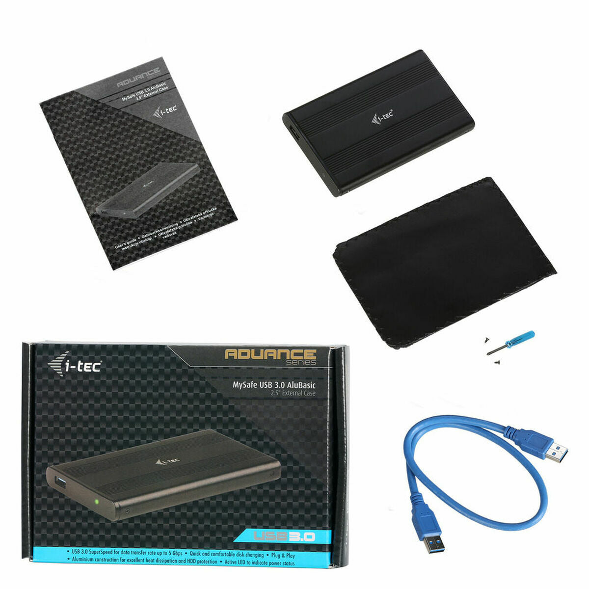 Externe Box i-Tec MYSAFEU312 Schwarz USB SATA USB 3.2