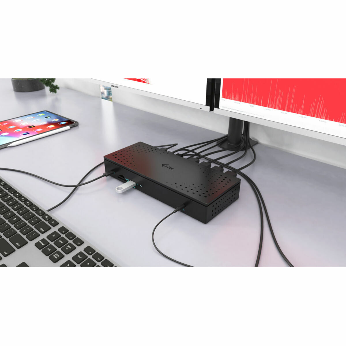 Dockstation i-Tec CAQUATTRODOCKPDPRO Schwarz