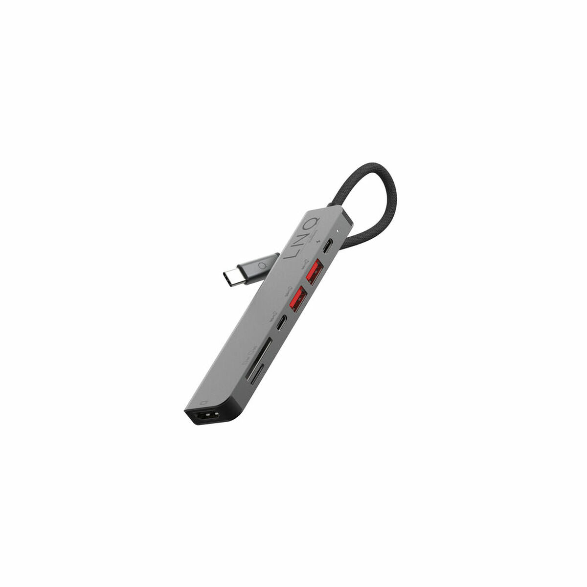 Hub USB LQ48016 Schwarz Grau Schwarz/Grau
