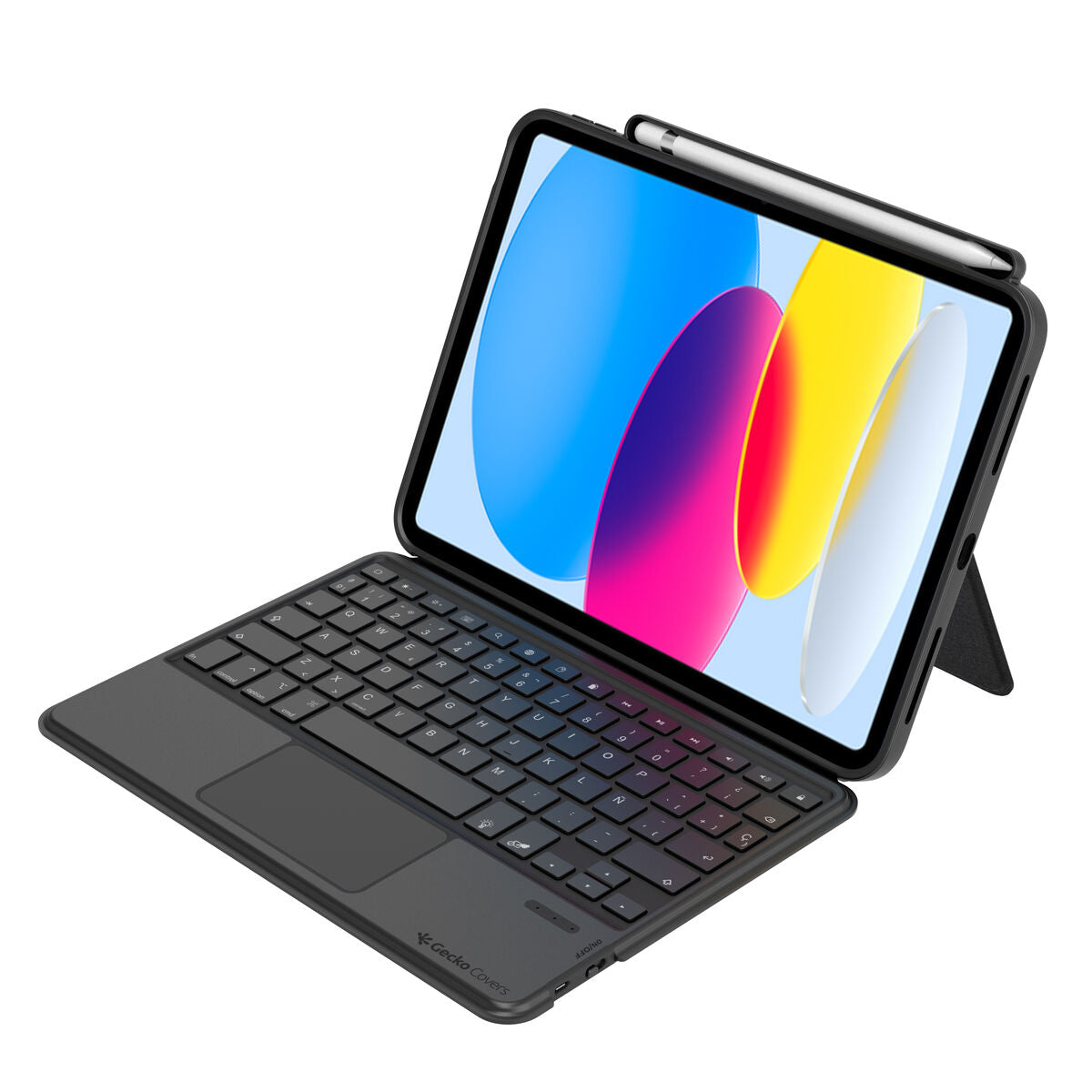 iPad-Case + Tastatur Gecko Covers V10KC61-ES Qwerty Spanisch Grau