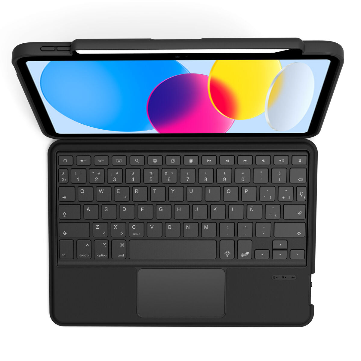 iPad-Case + Tastatur Gecko Covers V10KC61-ES Qwerty Spanisch Grau