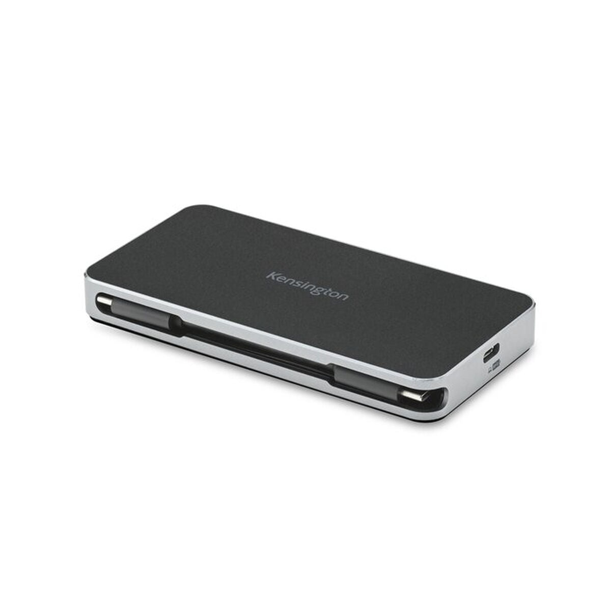 Hub USB Kensington Replicador móvil 4K dual USB-C sin controladores UH1460P con alimentación pass-through de 85 W Schwarz/Silber