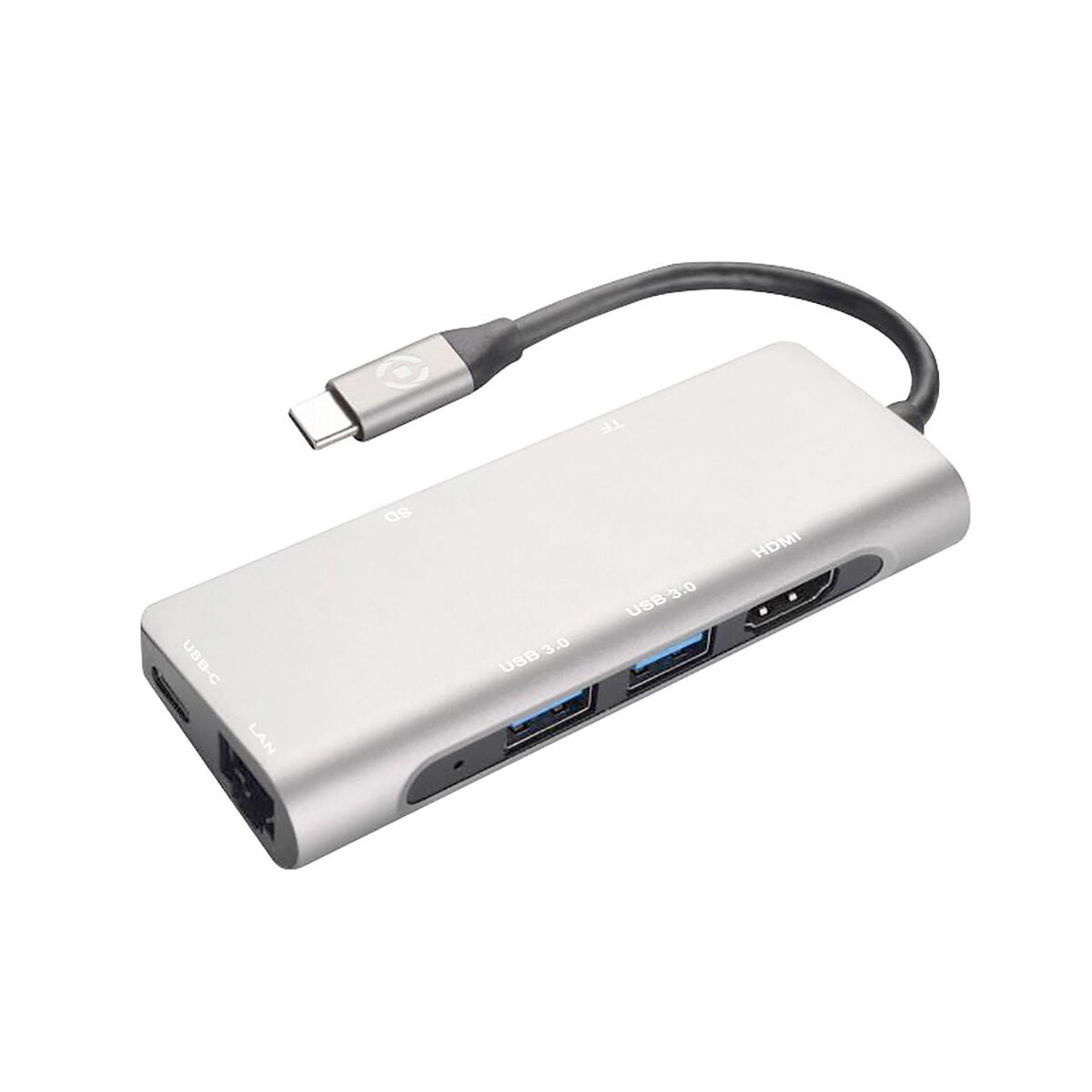 Hub USB-C Celly PROHUBEVODS Grau (1 Stück)