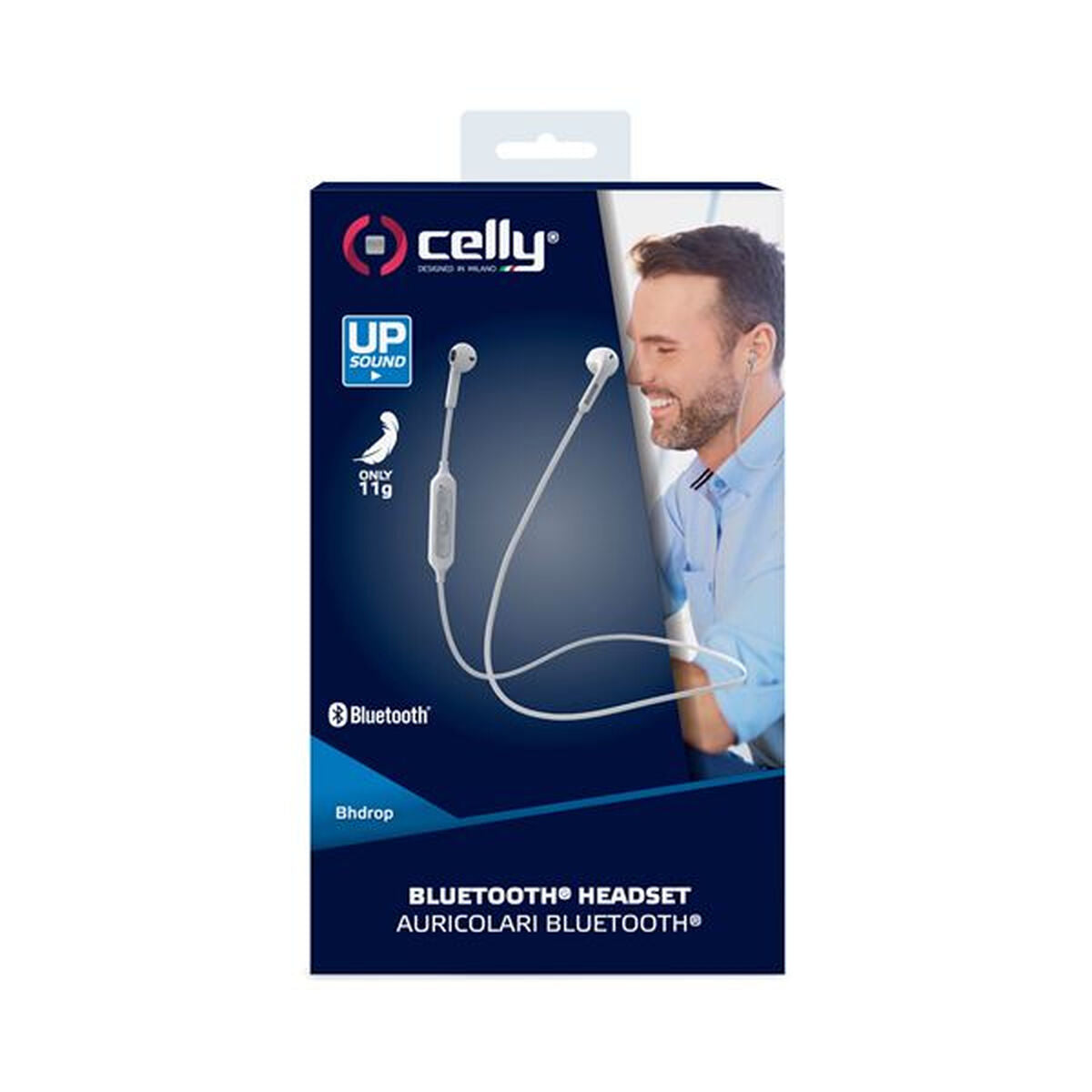 Kopfhörer mit Mikrofon Celly BHDROPWH