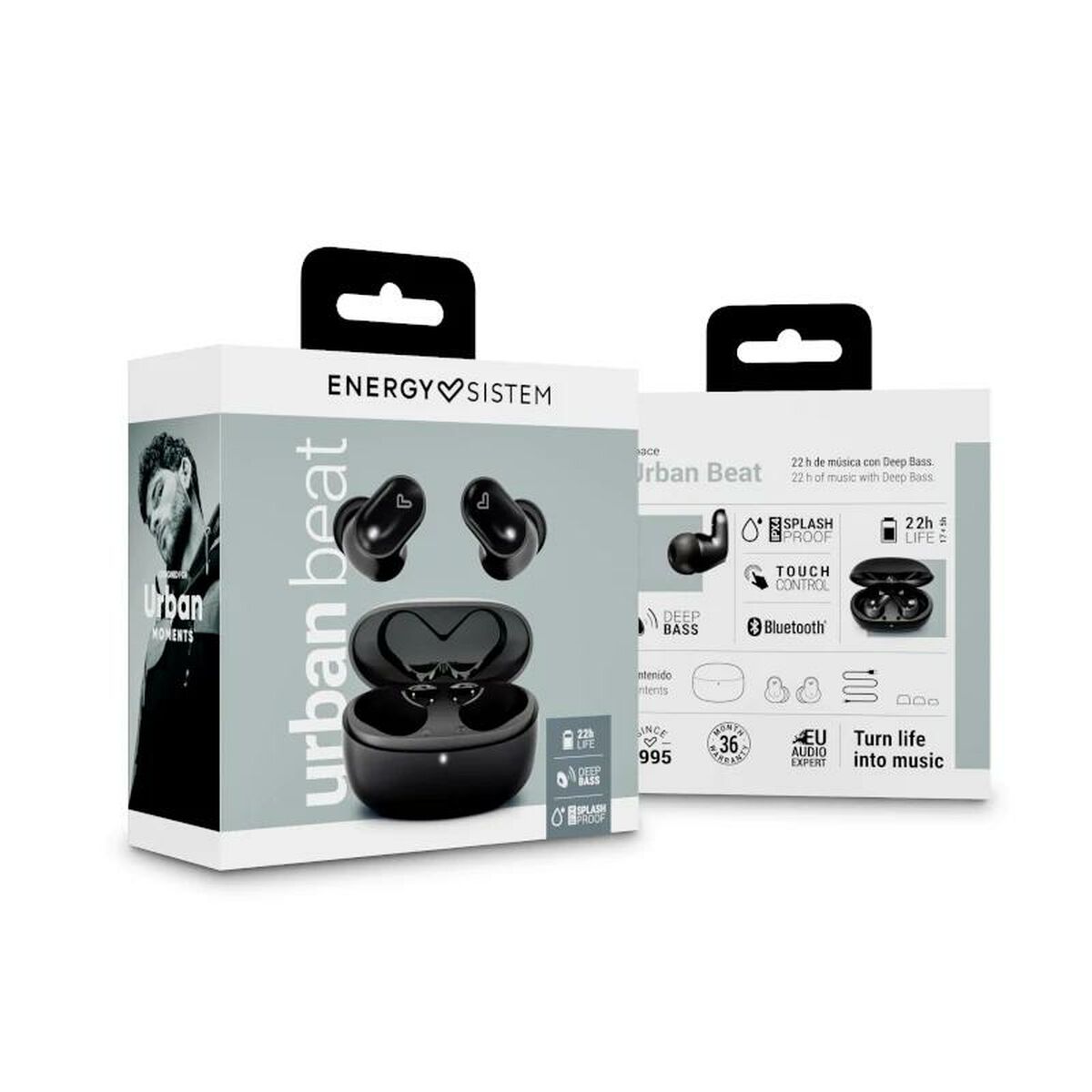 Bluetooth-Kopfhörer Energy Sistem 455218 Schwarz