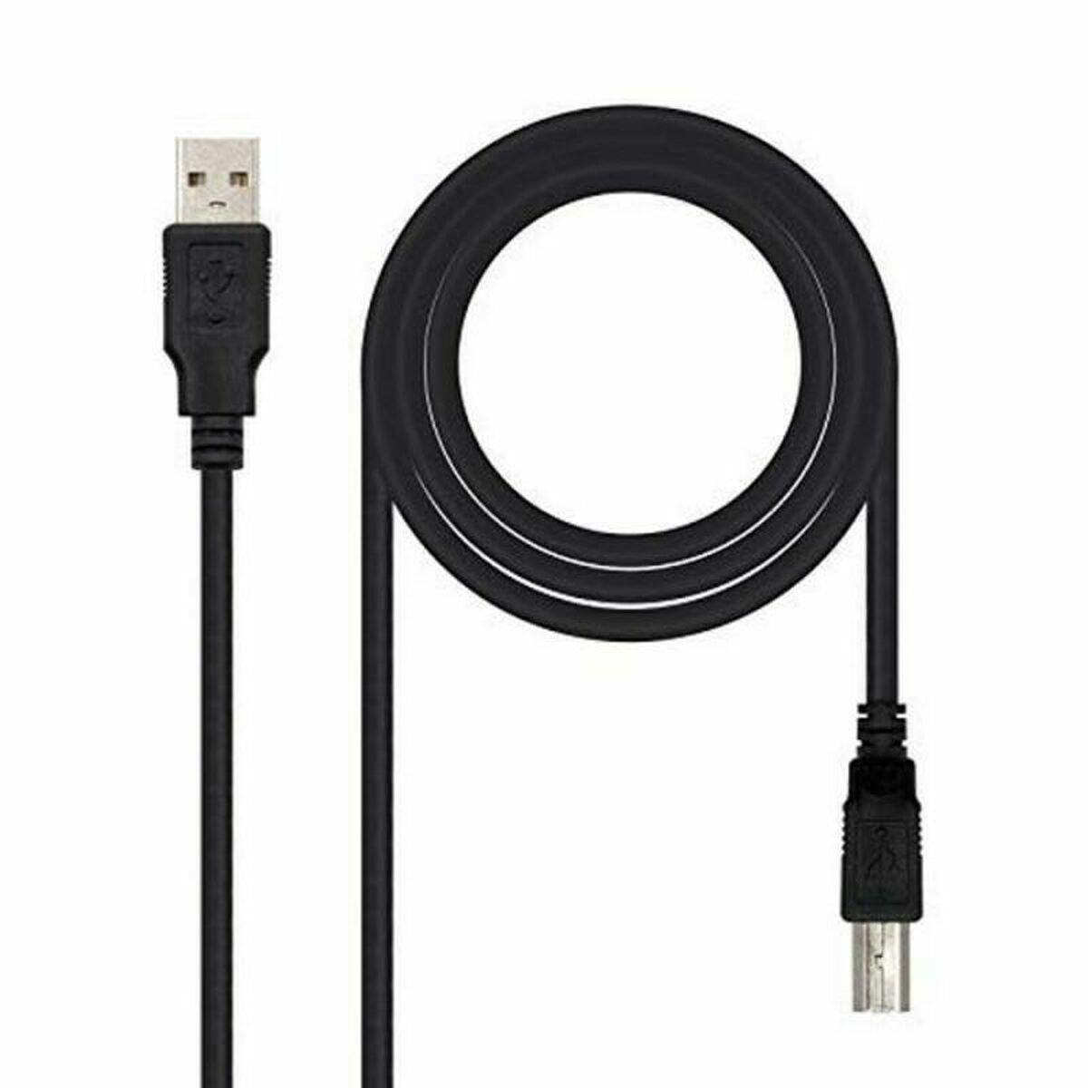 USB A zu USB-B-Kabel NANOCABLE CABLE USB 2.0 IMPRESORA, TIPO A/M-B/M, NEGRO, 3.0 M 3 m Schwarz