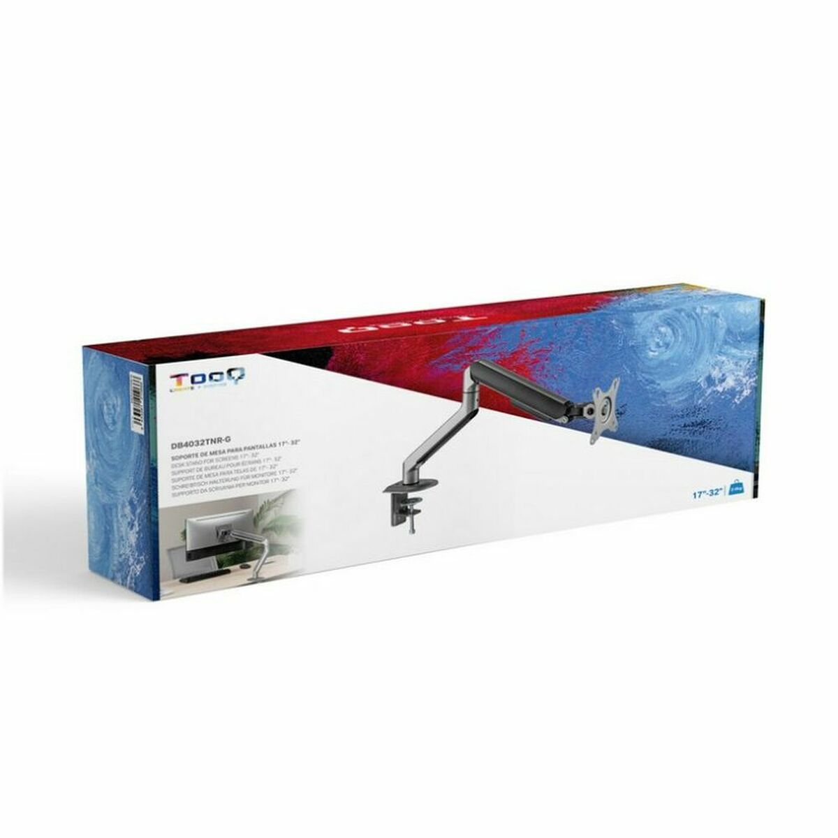 Bildschirm-Träger für den Tisch TooQ DB4032TNR-G 32" Schwarz Grau 17"-32"