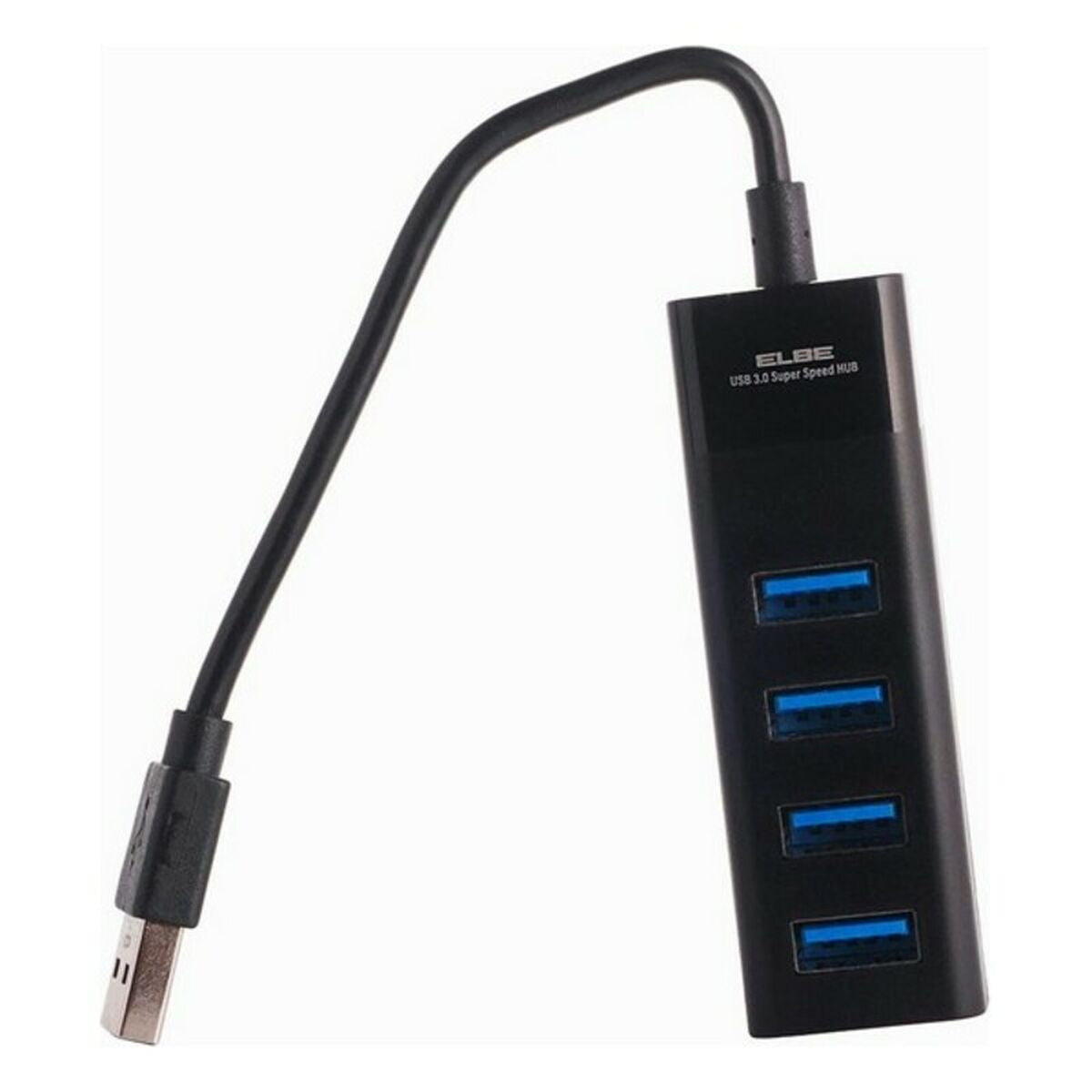 4-Port USB Hub 3.0 ELBE HUB-401 Schwarz