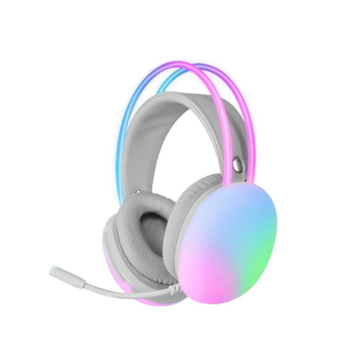 Kopfhörer mit Mikrofon Mars Gaming MHGLOW Weiß RGB