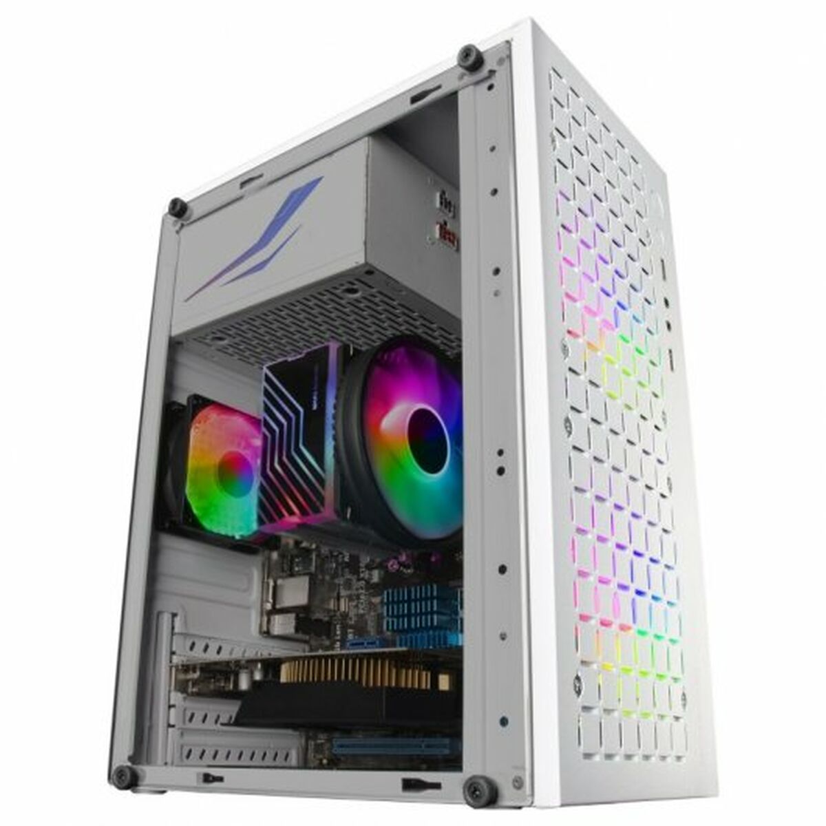 ATX Semi-Tower Gehäuse Mars Gaming MCCOREW Weiß Schwarz