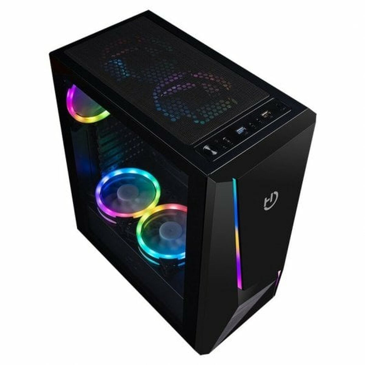ATX Semi-Tower Gehäuse Hiditec V20 PRO ARGB Schwarz Bunt