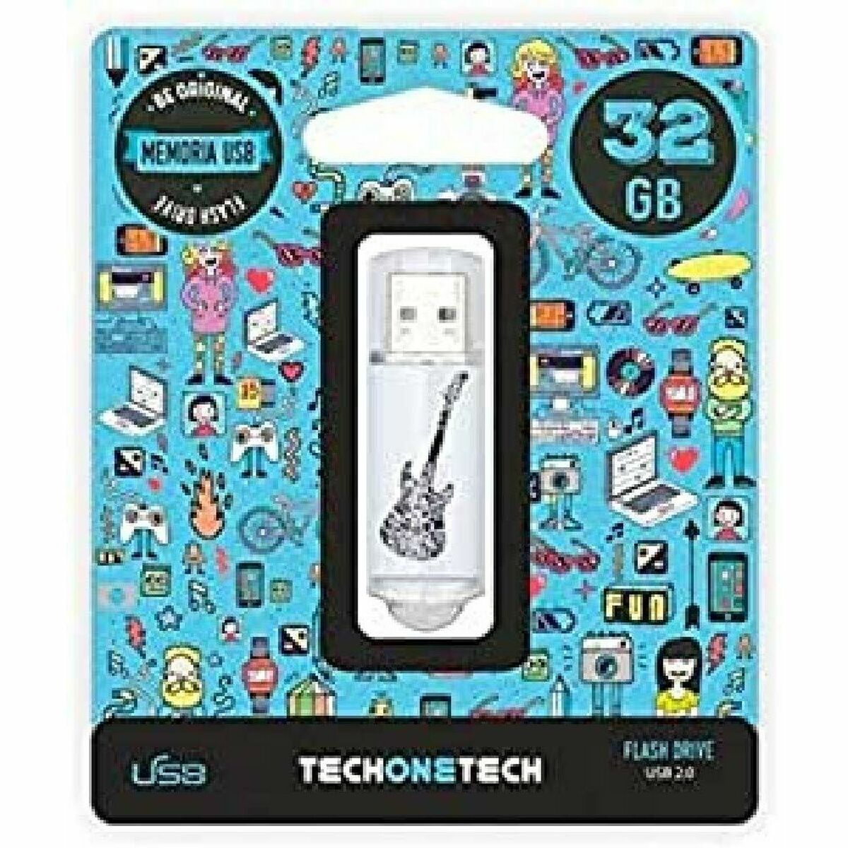 USB Pendrive Tech One Tech 32 GB Schwarz