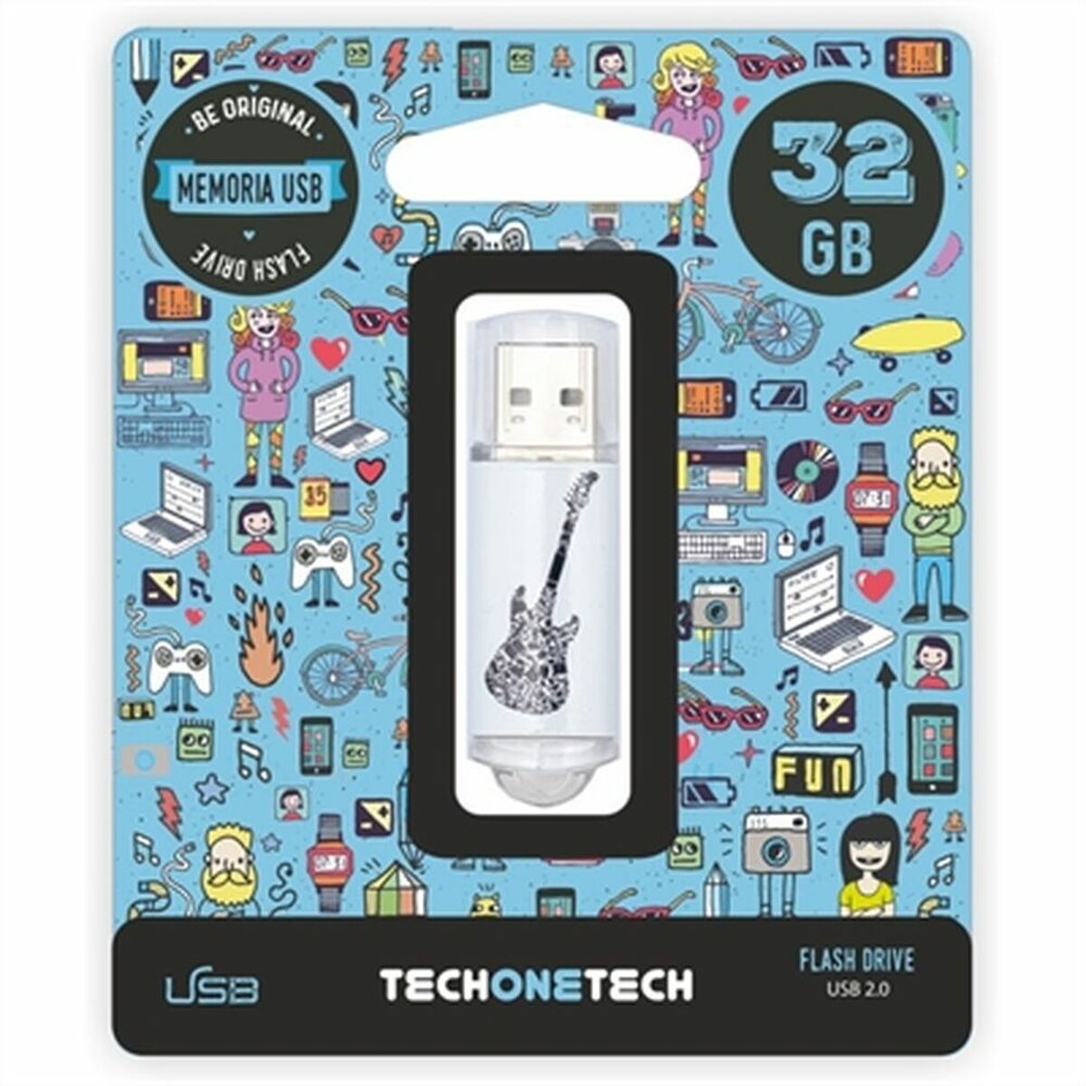 USB Pendrive Tech One Tech 32 GB Schwarz