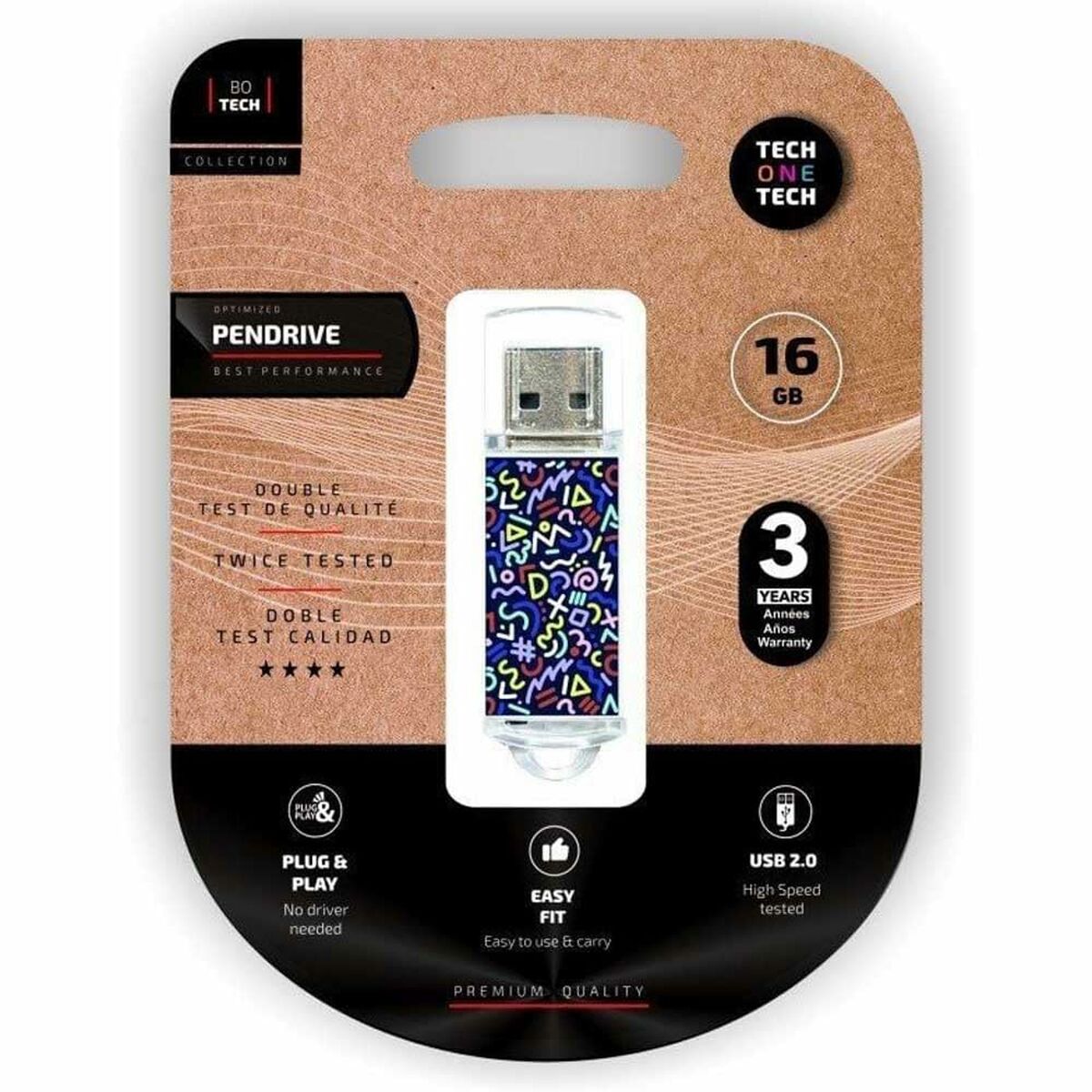 USB Pendrive Tech One Tech Kaotic Dark 16 GB