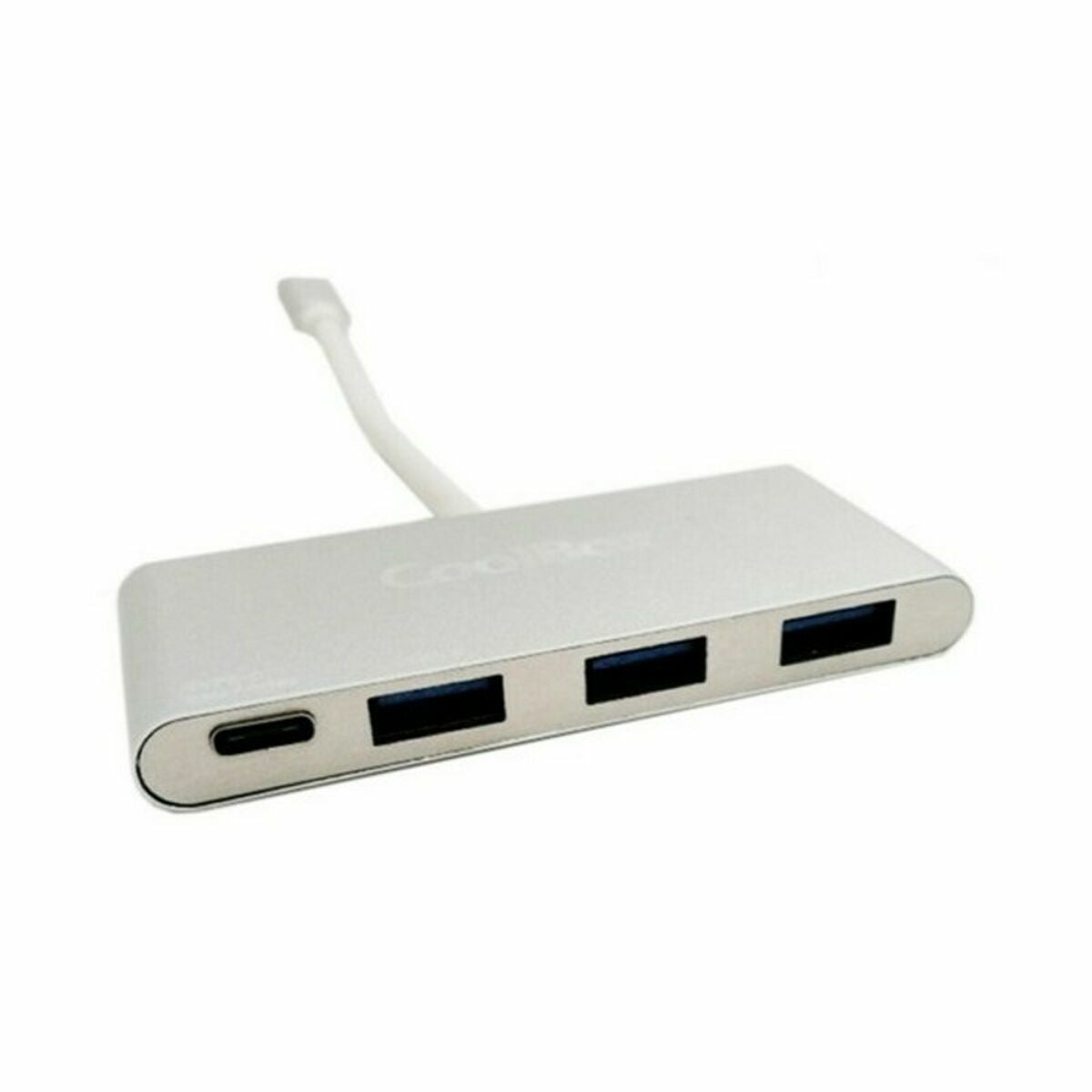 Hub USB C CoolBox COO-HUC3U3PD Aluminium Weiß