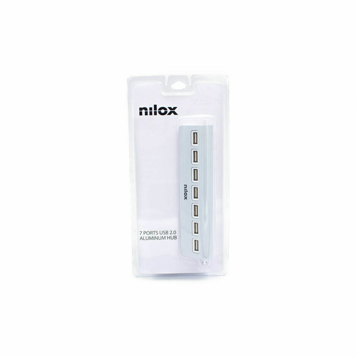 Hub USB Nilox NXHU7ALU2 Grau