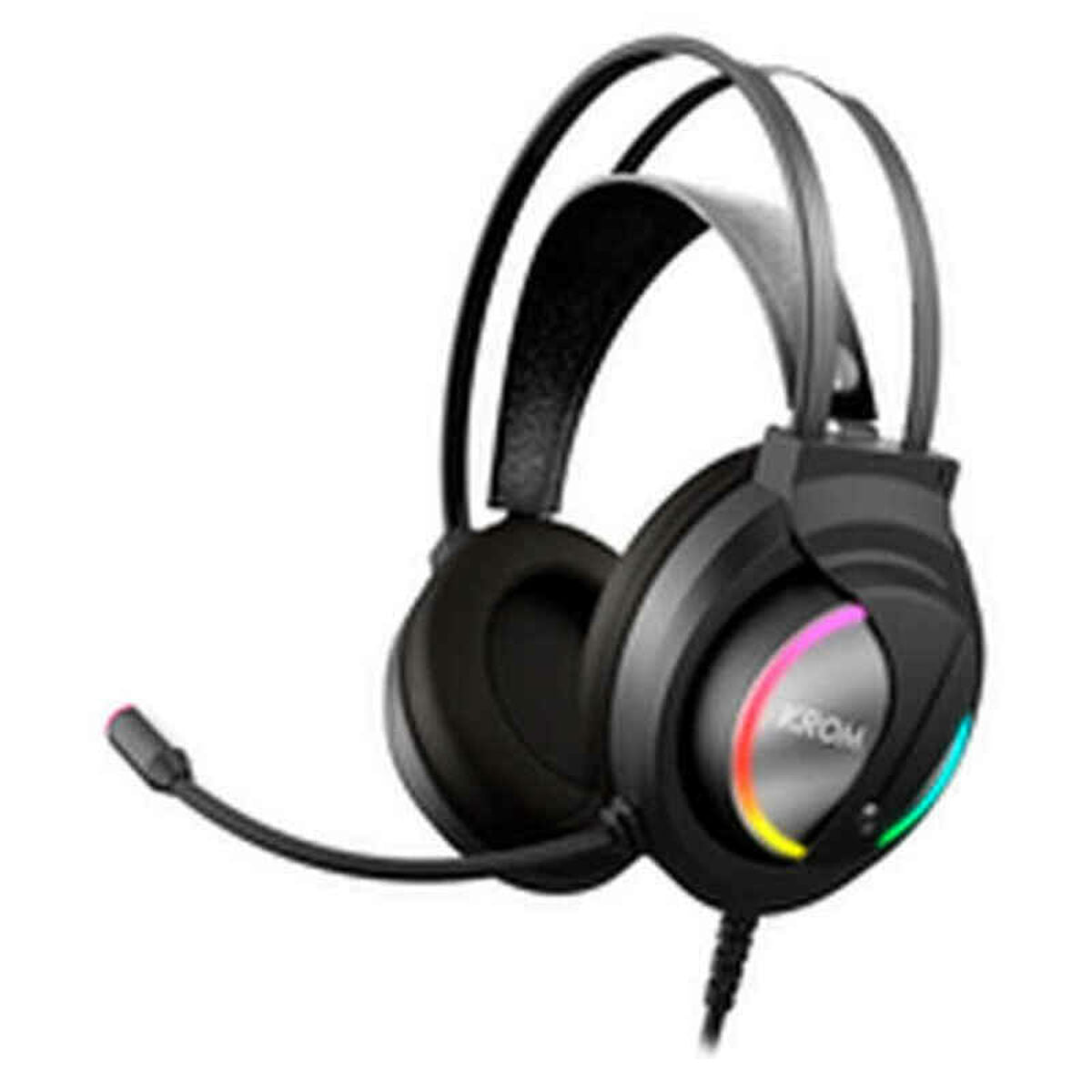 Gaming Headset mit Mikrofon Krom Kappa Schwarz