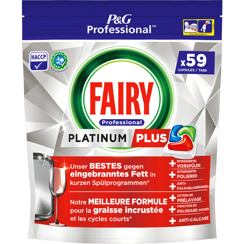 P&G Professional FAIRY Spülmaschinen-Tabs Platinum Plus, 59 Stück