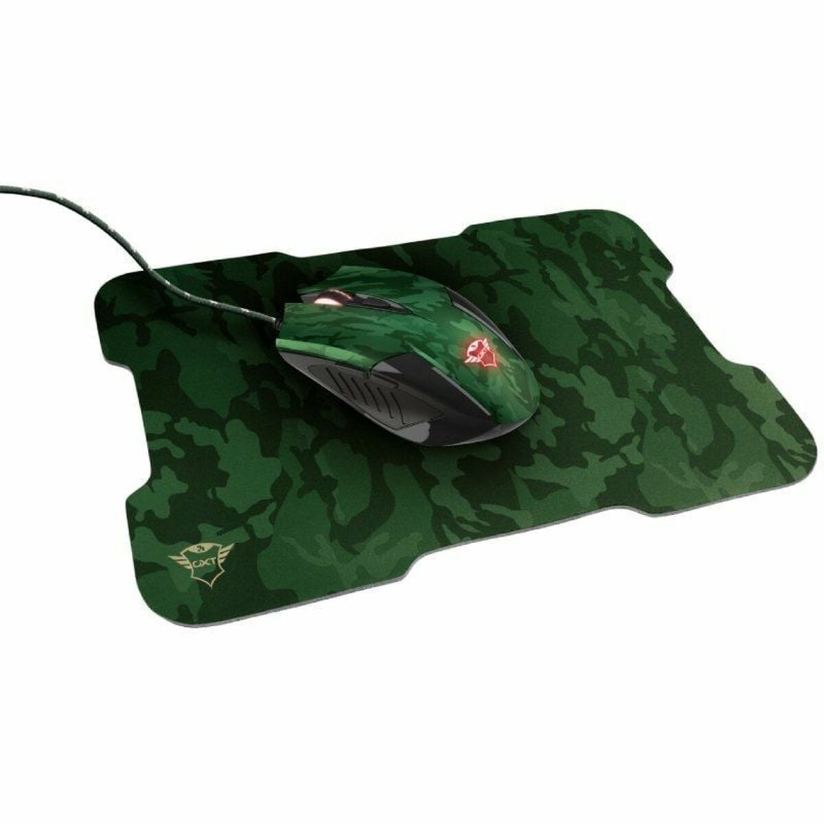 Optische Maus + Gelmatte Trust GXT 781 Rixa grün 3200 DPI (2 Stück)