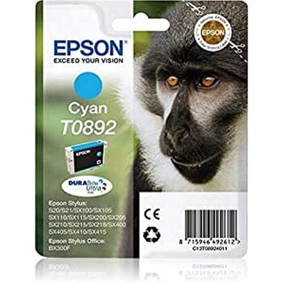 Original Tintenpatrone S20/SX205 Epson C13T08924021 Türkis