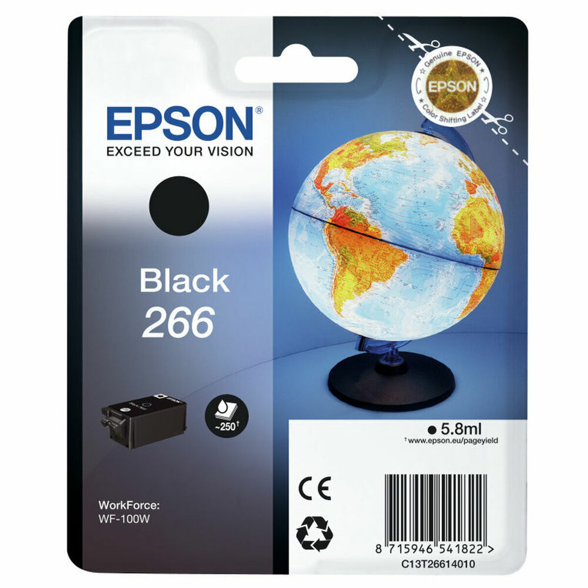 Original Tintenpatrone Epson 266 WF-100W Schwarz