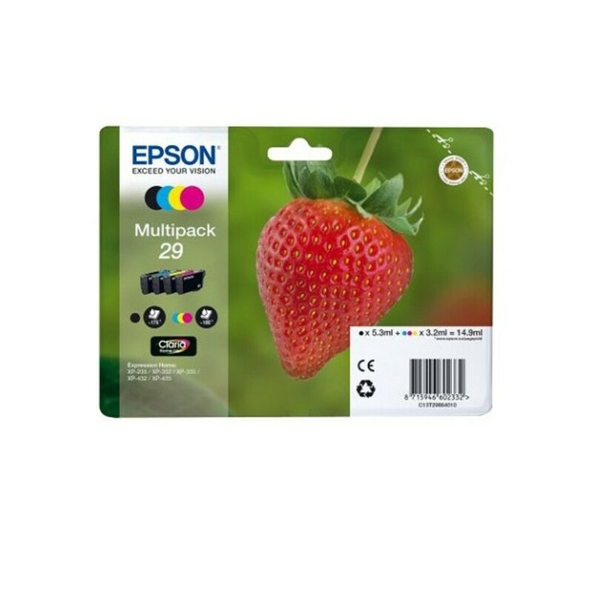 Original Tintenpatrone Epson C13T29864012 Schwarz Bunt